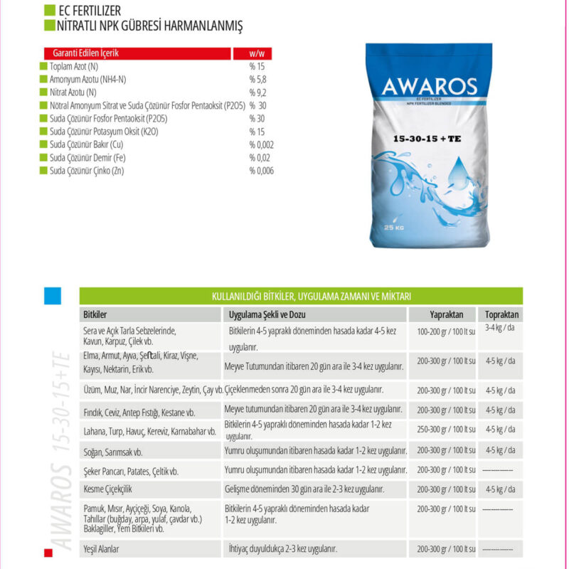 Awaros 15-30-15+Te - Görsel 2
